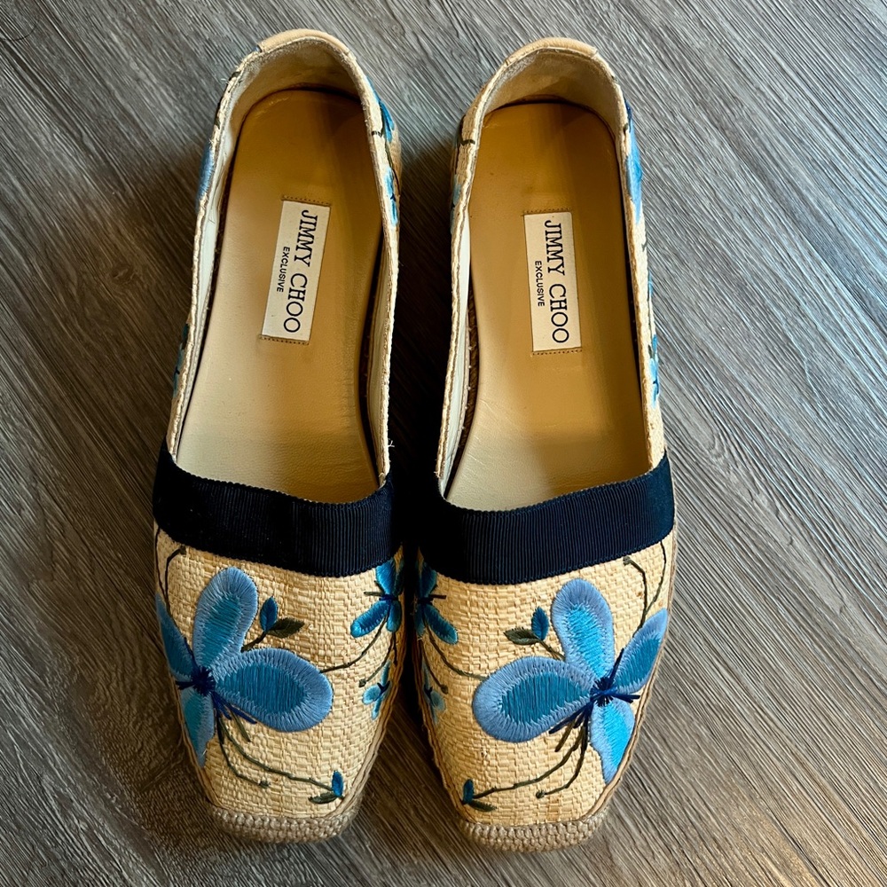 NWOB $345 Jimmy Choo Floral Espadrille Flats Blue
Butterfly Espadrilles Shoes